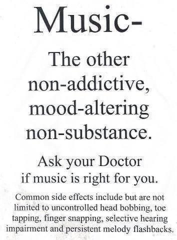 Music non addicting drug